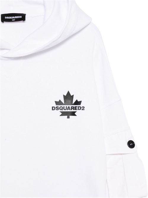 Felpa unisex bambino Dsquared2 bianca Dsquared Kids | DQ2735D0AC6DQ100